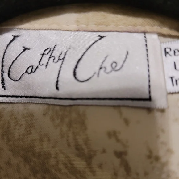 Kathy Che vintage purple, brown, and tan mid sleeved blouse. Size 14. - Picture 8 of 8